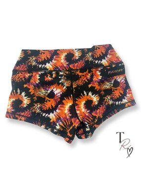 Peachy Athletic NWT Unicorn Collection Booty Crossfit Tie Dye Shorts Size Medium